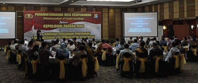 Cegah Karhutla, Polda Riau dan Perusahaan Teken MoU  